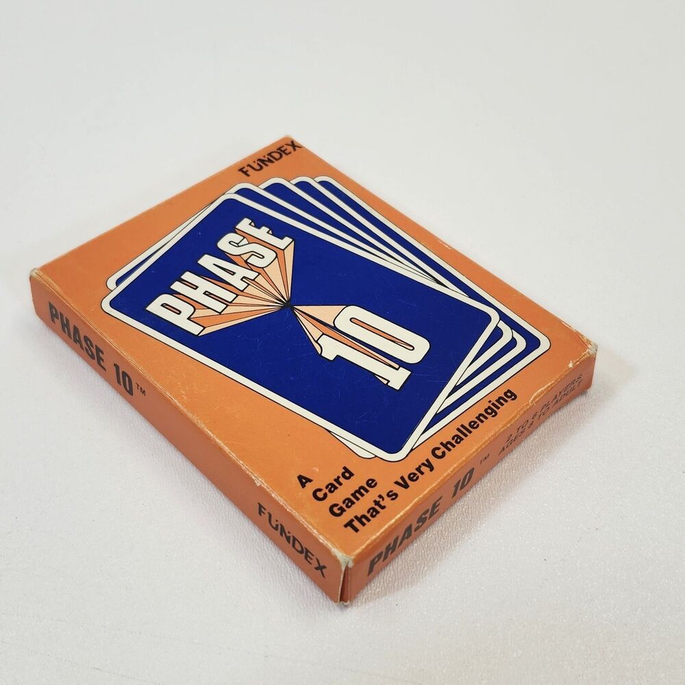 Vintage 1986 Fundex Phase 10 in Box Rummy Type Card Game Complete